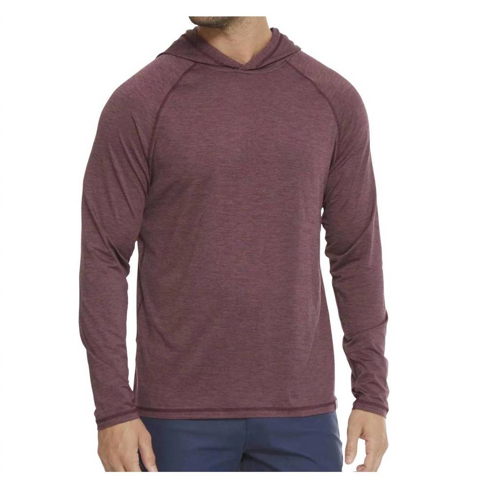 NEW FLAGS & ANTHEM madeflex victory performance hoodie in maroon heather
